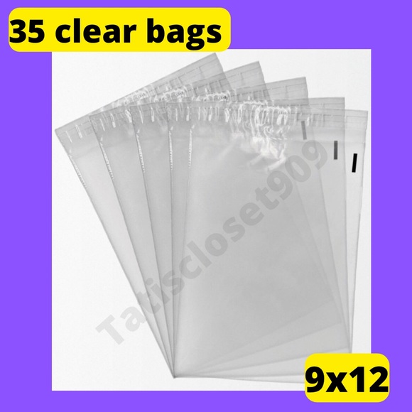 Other - 35 Clear storage self seal poly bags size 9x12